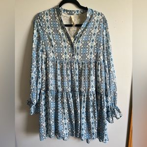 Blue Aztec Flowy Dress from Vici Collection - NWT